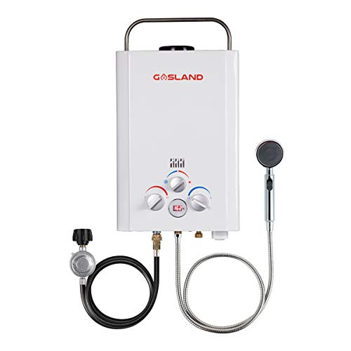 Tankless Water Heater, GASLAND Outdoors BE158 1.58GPM 6L Outdoor Portable Gas Water Heater, Propane...
