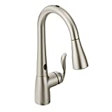 Moen 7594ESRS Arbor Motionsense Two-Sensor Touchless One-Handle Pulldown Kitchen Faucet Featuring...